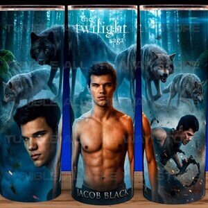 Twilight Saga Jacob Black and Wolf Pack Cup Mug Tumbler
